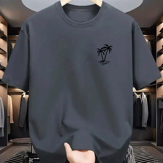 PALM TREE Print Cotton T-Shirt